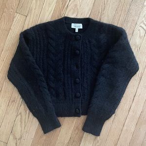 & OTHER STORIES Black Wool Blend Knit Cardigan XS